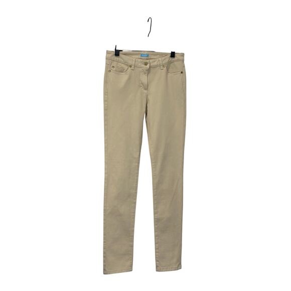 J‎ McLaughlin Lexi Jean in Beige Mid  Rise slim leg stretch size 0 - Picture 1 of 3